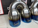 Terminales de escape en acero inoxidable de 2.5" con doble salida de 3.5".