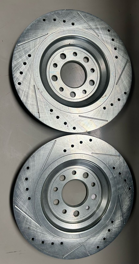 Discos traseros perforados para Jeep Cherokee 2014 al 2023 (diámetro: 320mm) (caliper de dos pistone