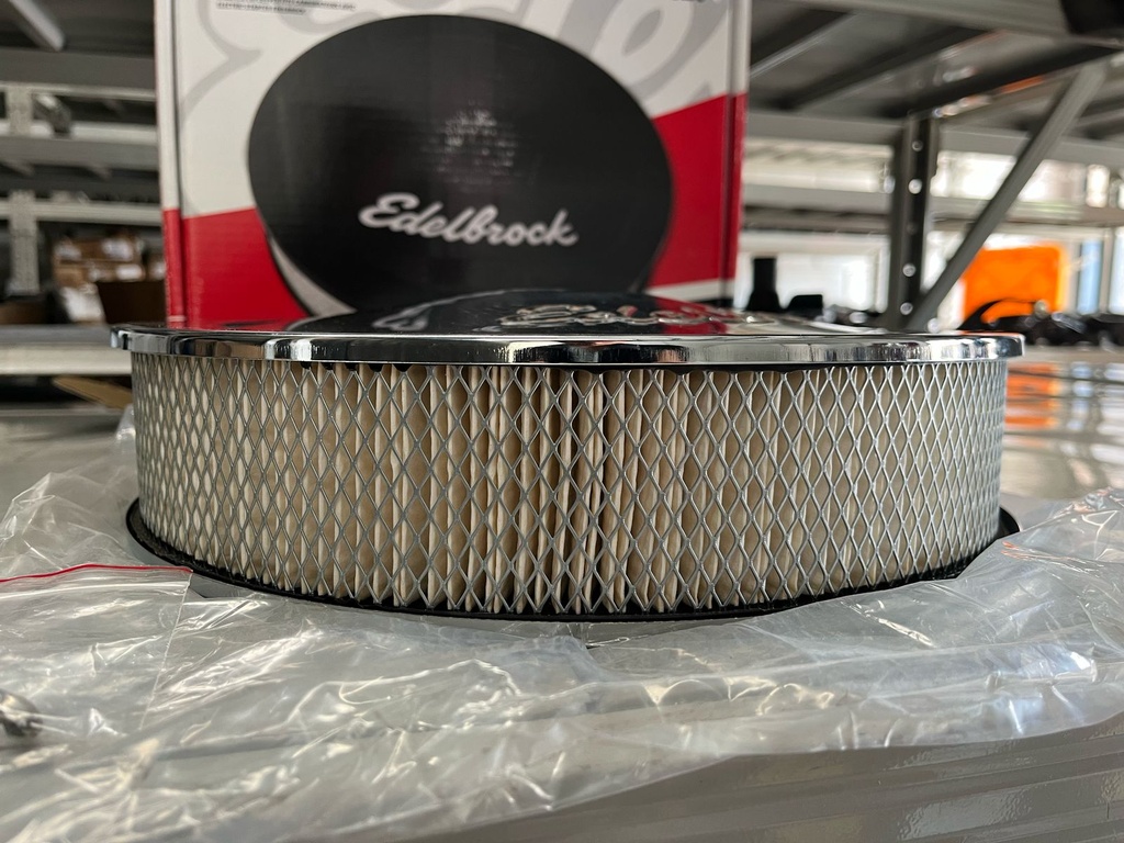 Filtro de Aire 14" Alto Flujo Cromado para Carburadores AVS2 Performer Series / Thunder Series AVS / Holley / Thermo-Quad / Quadrajet / Carter AFB.