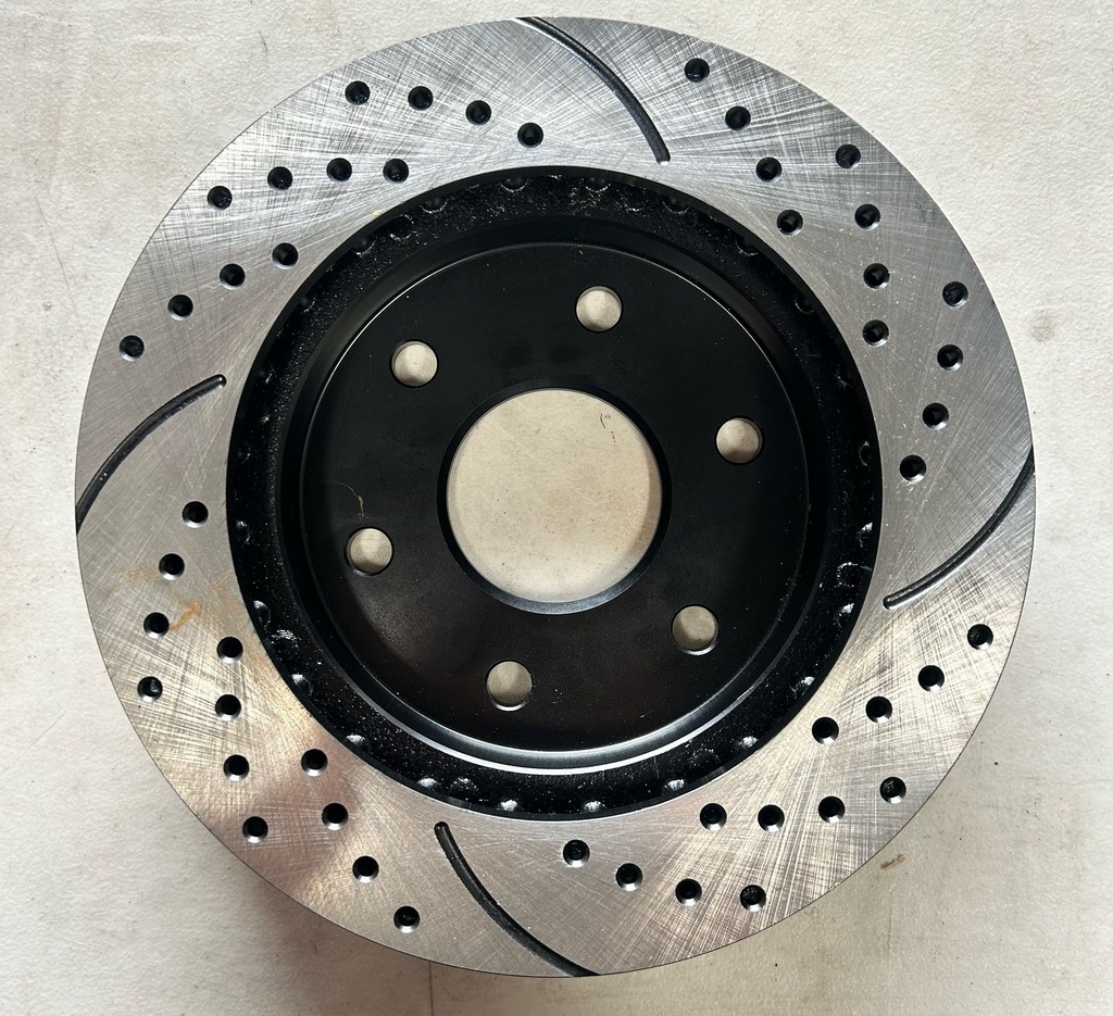 Disco delantero derecho perforado / ventilado para Chevrolet Astro 2003 al 2005 / Avalanche 1500 2002 al 2006 / Express 1500 2003 al 2008 / 2500 2003 al 2008 / Silverado 1500 1999 al 2006 / Suburban 1500 2000 al 2006 / Tahoe 2000 al 2006