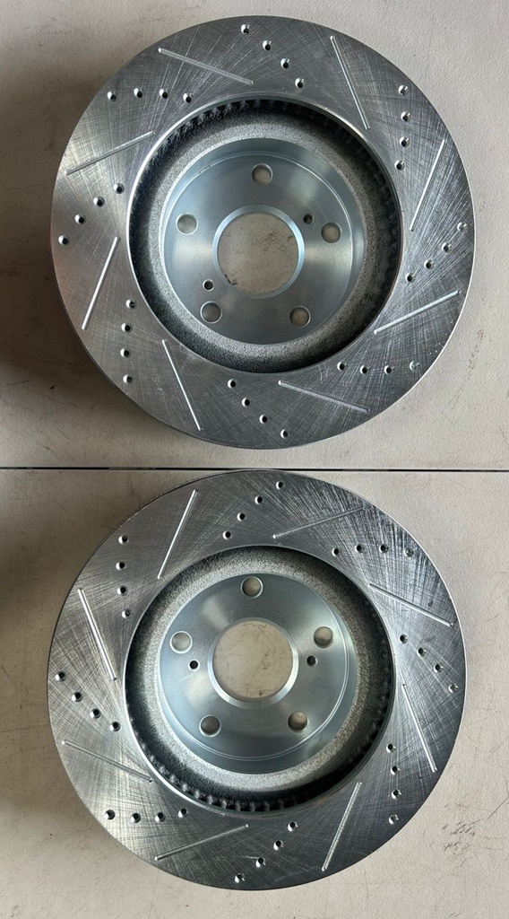 Discos delanteros Perforados / Ventilados para Toyota Camry 2007 al 2017 / Avalon 2008 al 2018 / Lexus ES350 2007 al 2018 Diámetro: (296mm)
