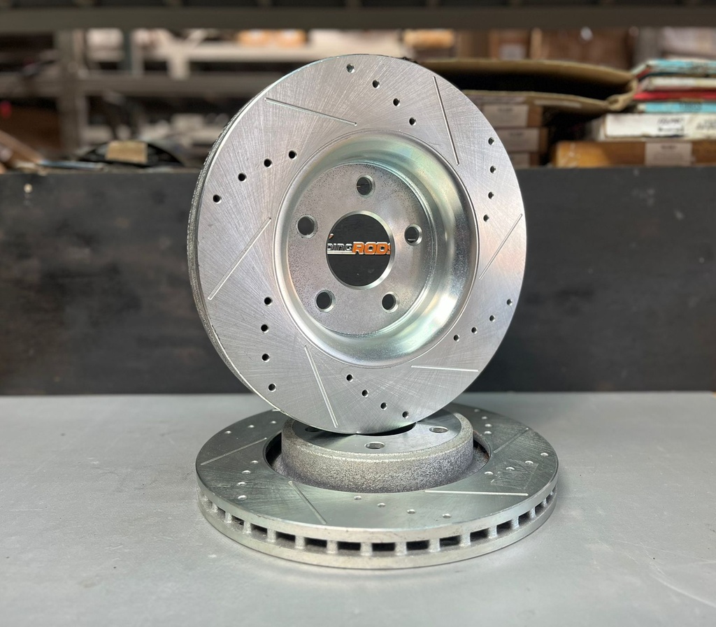 Discos Delanteros Perforados de 350mm para Jeep Grand Cherokee 2011-2024 / Dodge Durango 2011-2024.