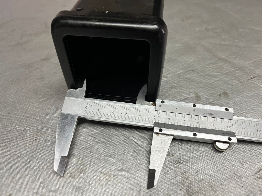 Extensión de pegadero de 2" a 2" con extensión de 12 pulgadas.