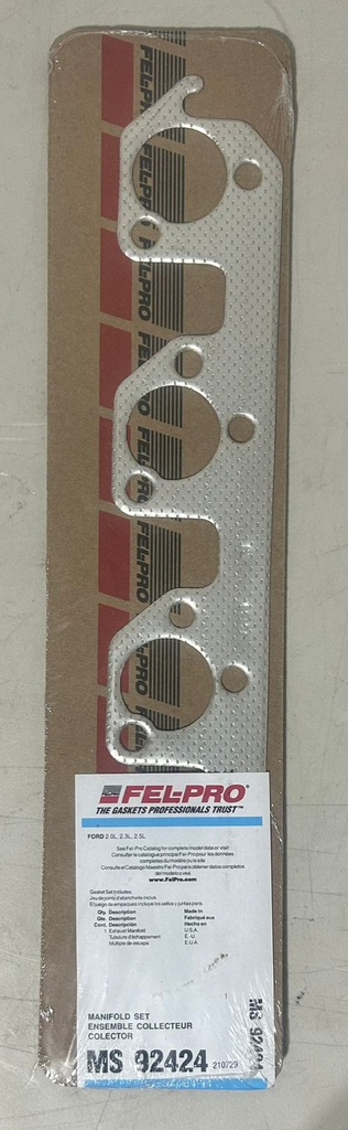 Empaque para Manifold para Ford 2.0L 122 | 2.3L 140 / 2.5L 153 Aerostar 1986 a 1987 / Mustang 1979 a 1993 / Mustang || 1974 a 1978 / Ranger 1983 al 2001 / Thunderbird 1983 a 1988