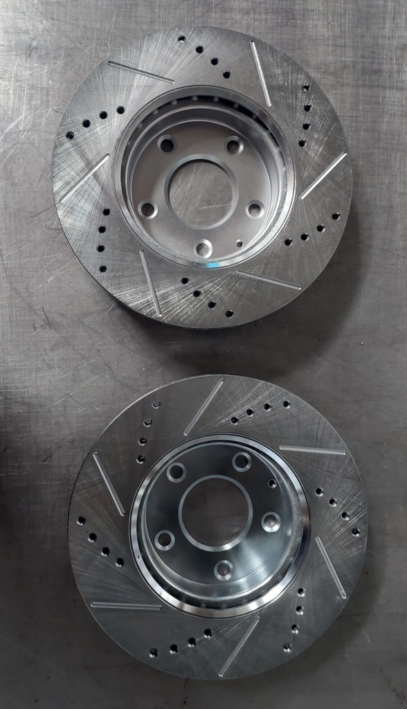 Discos de freno delanteros ventilados perforados para Mazda 3 2014-2016