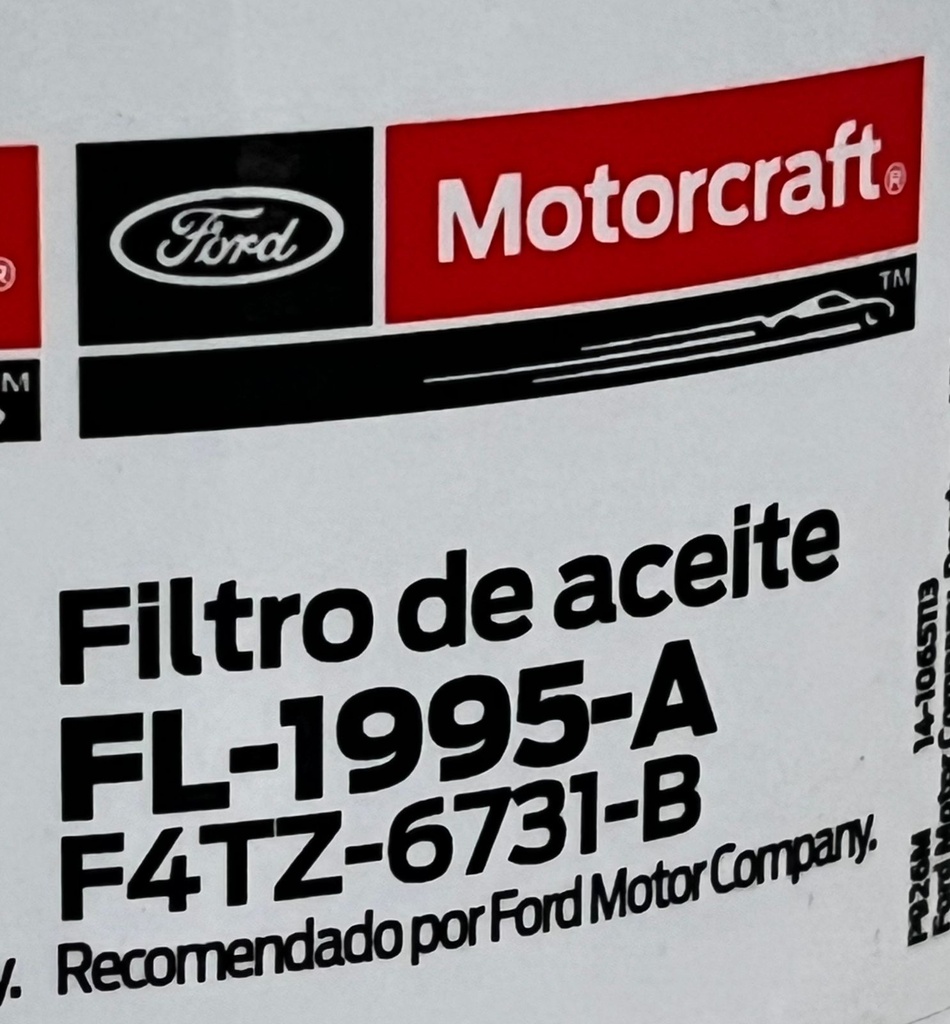 Filtro de Aceite Ford 7.3L F250-F350 99-03 / E350 94-98 / Excursion 2000-2003 (MOTORCRAFT F4TZ-6731-B)
