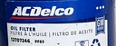 FILTRO DE ACEITE CHEVROLET V6/V8 SILVERADO 14-21 / SUBURBAN 15-21 / Tahoe 15-21 / EQUINOX 09-17 / EXPRESS 18-21 (GM 12707246 PF63)
