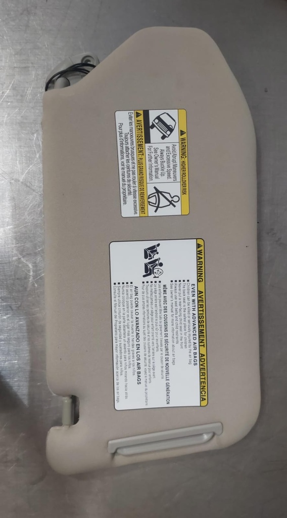 Visera solar gris para lado derecho Nissan Pathfinder 2014-2017