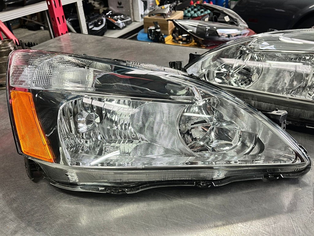 Pareja Luces Delanteras Cromadas Honda Accord 03-08