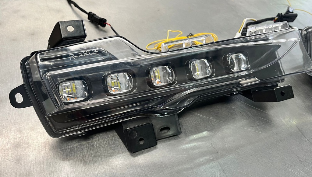 Halógenos Neblineros OEM Doble Color LED DRL Luz Blanca/Amarilla/Luz de Señal de Giro Secuencial para Tesla Modelo 3 de 2017 2021