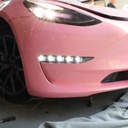 Halógenos Neblineros OEM Doble Color LED DRL Luz Blanca/Amarilla/Luz de Señal de Giro Secuencial para Tesla Modelo 3 de 2017 2021