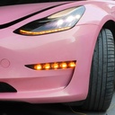Halógenos Neblineros OEM Doble Color LED DRL Luz Blanca/Amarilla/Luz de Señal de Giro Secuencial para Tesla Modelo 3 de 2017 2021