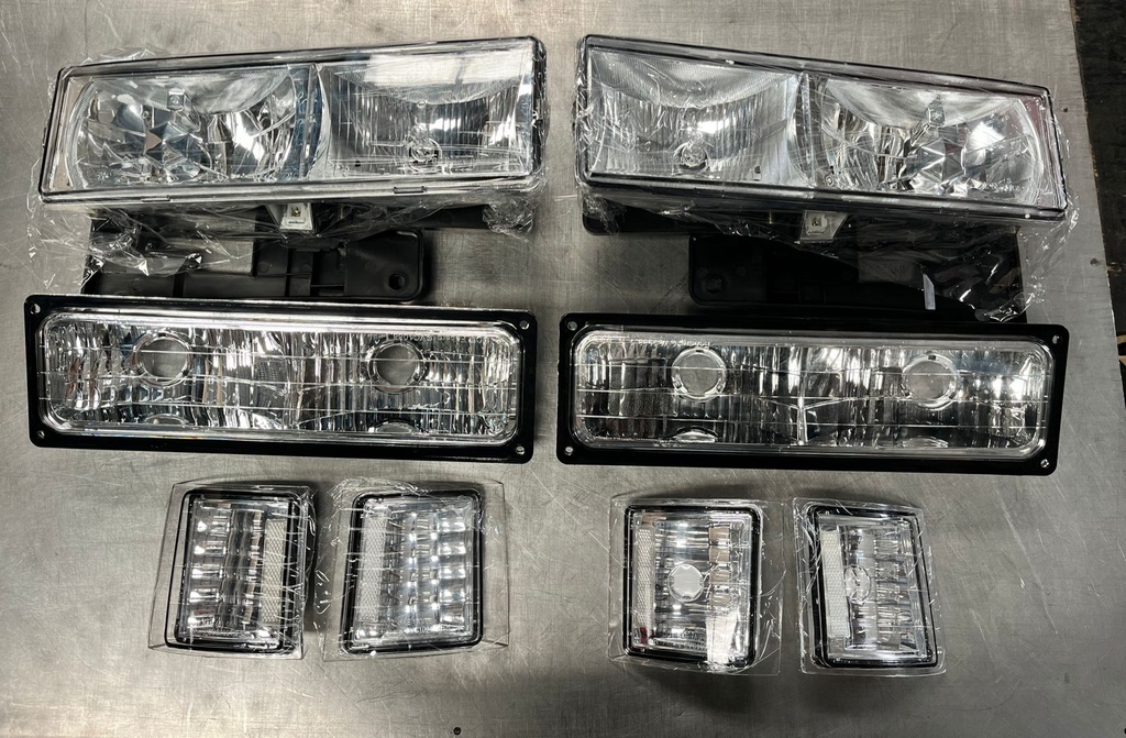 Luces Delanteras Cromadas Chevrolet Silverado / Tahoe / Suburban de 1988-1998