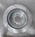 Disco trasero ventilado perforado para Nissan Maxima/370Z/QX50 14-23