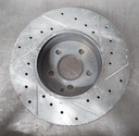 Disco delantero izquierdo ventilado perforado para Mercedes Benz C250 12-15