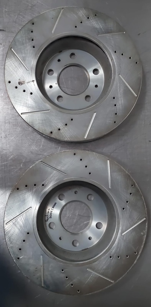 Disco delantero derecho e izquierdo perforado ventilado para Pontiac Solstice 2006-2009