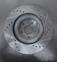Disco delantero izquierdo ventilado perforado para Subaru Baja 2003