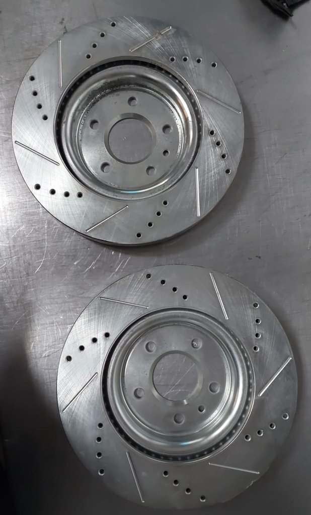 Disco delantero derecho e izquierdo perforados ventilados para Ford Explorer/Flex/Taurus 11-19