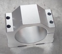 abrazadera de aluminio con 4 pernos hexagonales, diámetro de 80 mm