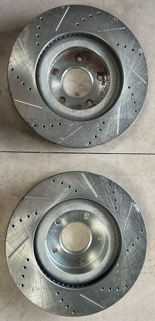 Disco delantero derecho e izquierdo perforado ventilado para Ford Edge 07-14