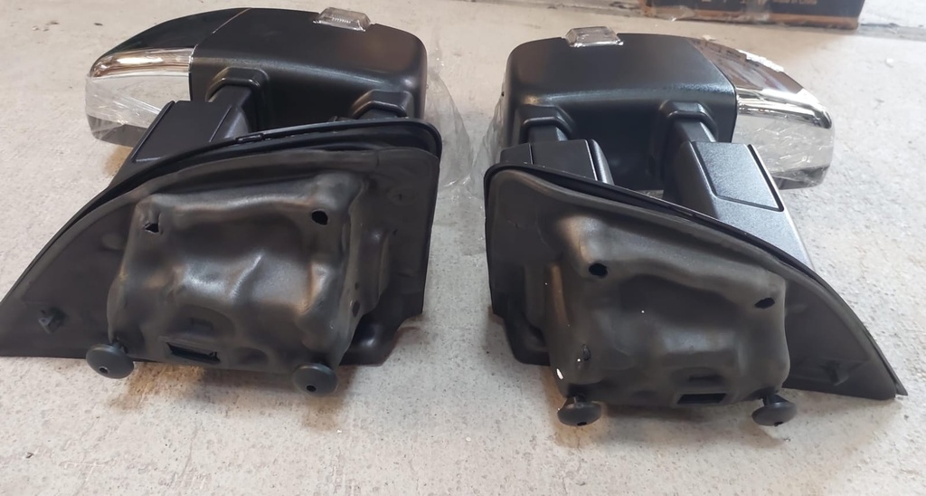Espejos de remolque cromados con sensor de temperatura para camioneta Ford Super Duty F-250/F-350/F-450/F-550 17-19