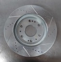 Disco delantero izquierdo ventilado perforado para Chevrolet Avalanche/Silverado/Tahoe/Suburban 07-17