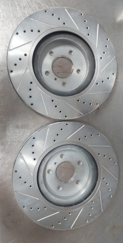 Discos delanteros ventilados perforados para Nissan 370Z/Infiniti QX70 12-23