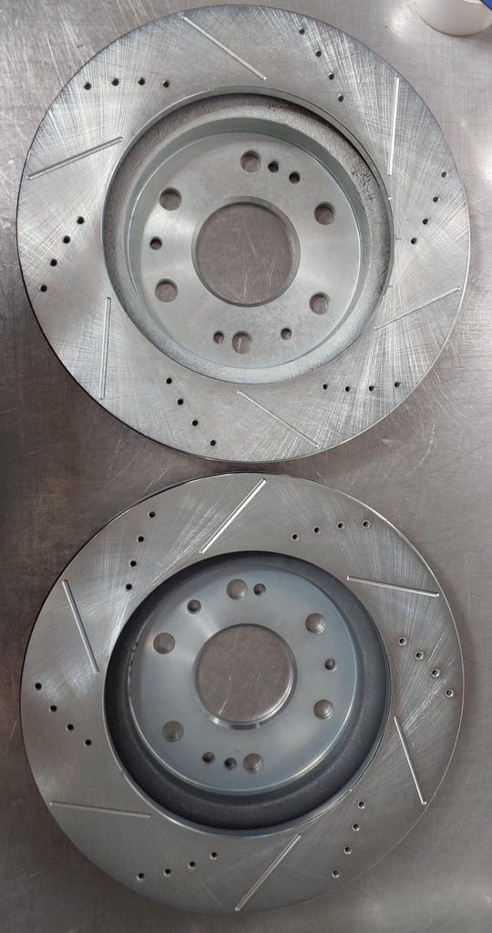 Discos delanteros ventilados perforados para Chevrolet Avalanche/Silverado 1500/Tahoe/Suburban 05-20