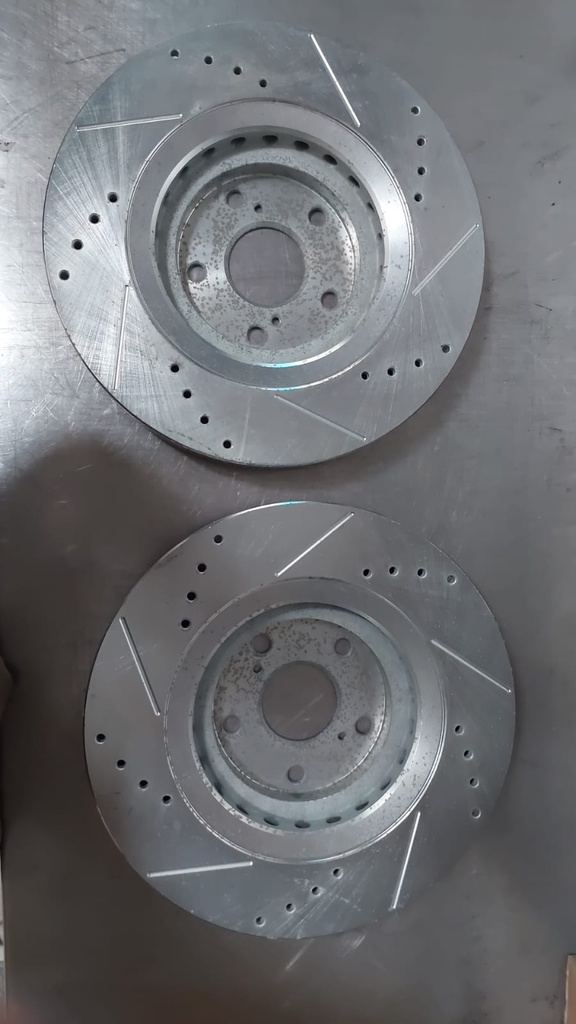 Discos delanteros ventilados perforados para Toyota Highlander 08-13