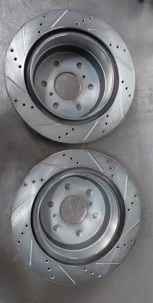Discos traseros ventilados perforados para Chevrolet Silverado 1500/Tahoe/Suburban 1500/Avalanche 2007-2020