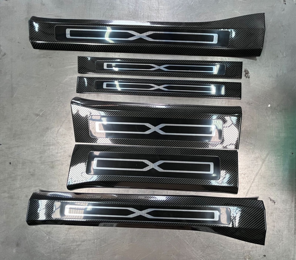 Placas de Acero Inoxidable para Puertas Tesla Model X 2016-2020 (6 Piezas)