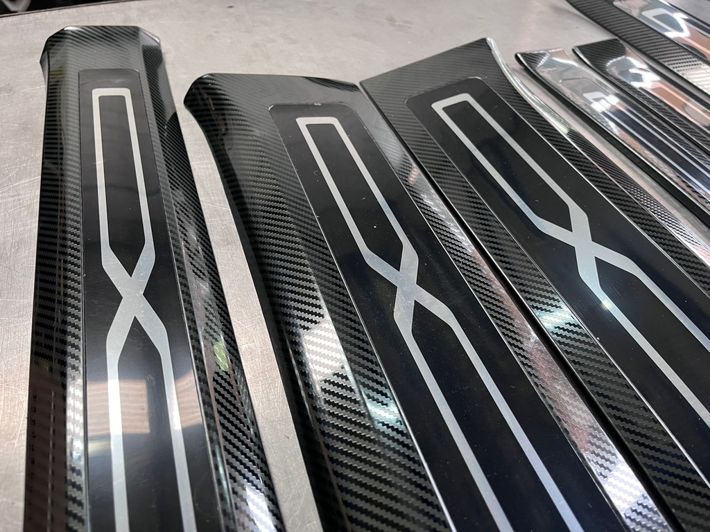 Placas de Acero Inoxidable para Puertas Tesla Model X 2016-2020 (6 Piezas)