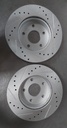 Discos delanteros ventilados perforados para Jeep Grand Cherokee 4.0L, 4.7L 1999-2004