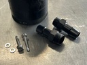Oil Catch can universal en aluminio con 2 tomas.