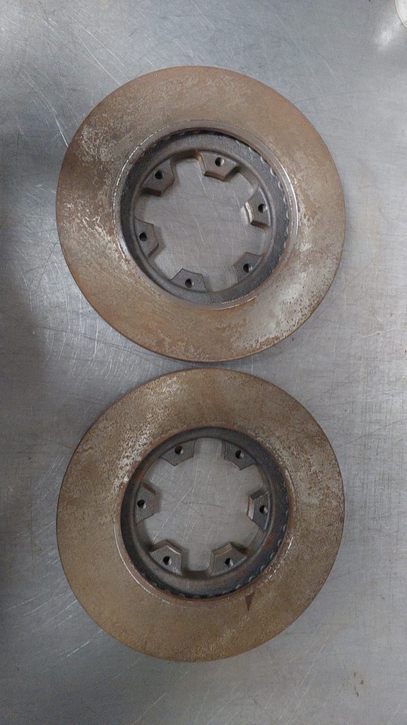 Discos de freno delanteros ventilados solidos para Nissan Frontier / Pathfinder 1995-2008
