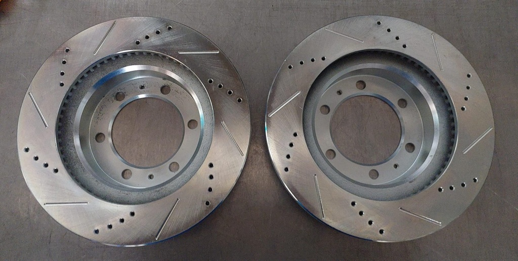 Discos delanteros ventilados perforados para Toyota 4Runner / Tacoma / FJ Cruiser 2003-2023