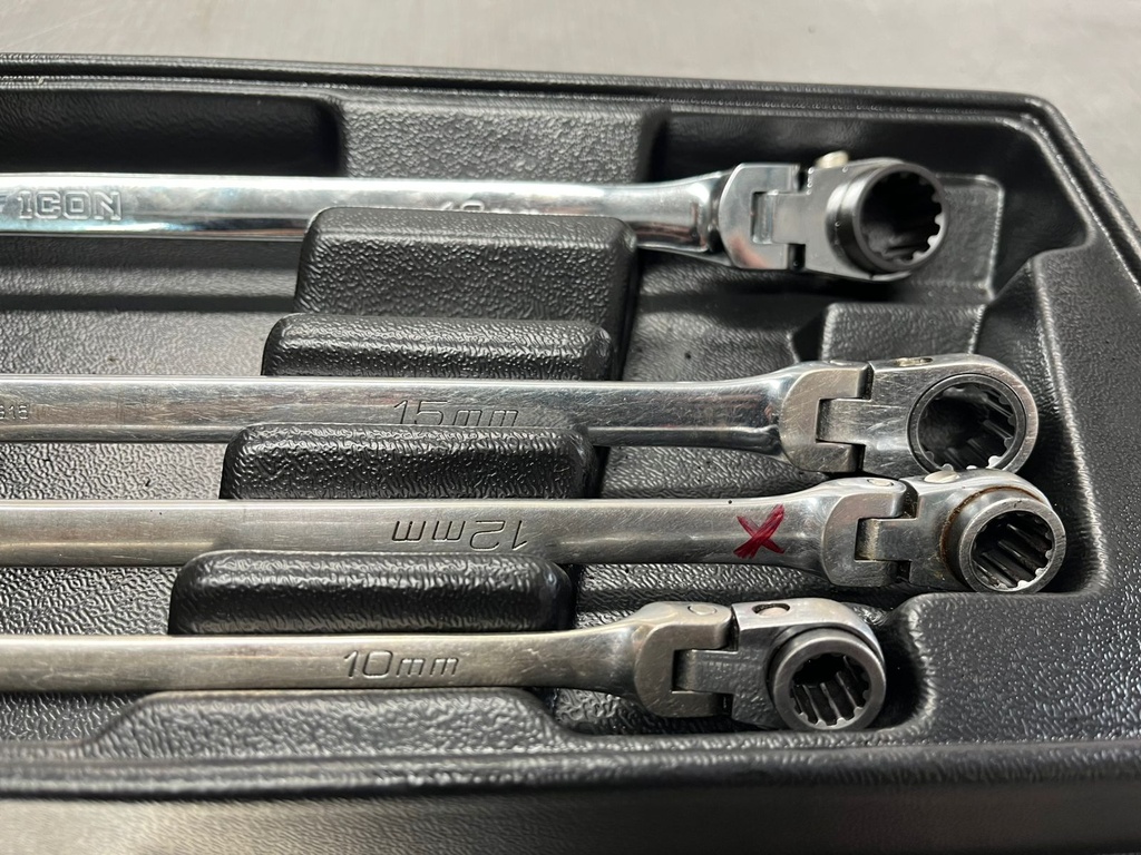 Set de Llaves Reversibles de Ratch 8mm-19mm. (4 PIEZAS)