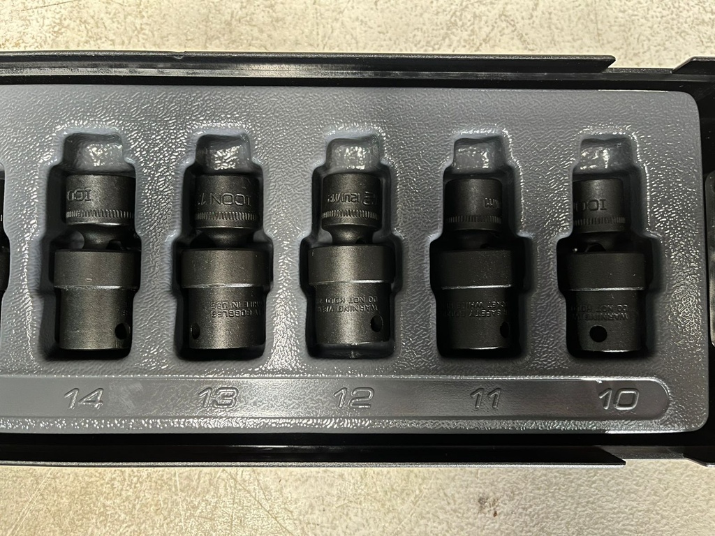Set de cubos giratorios de impacto de 3/8". (9 PIEZAS)