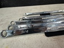 Set de Llaves de doble ratch con medición en pulgadas.