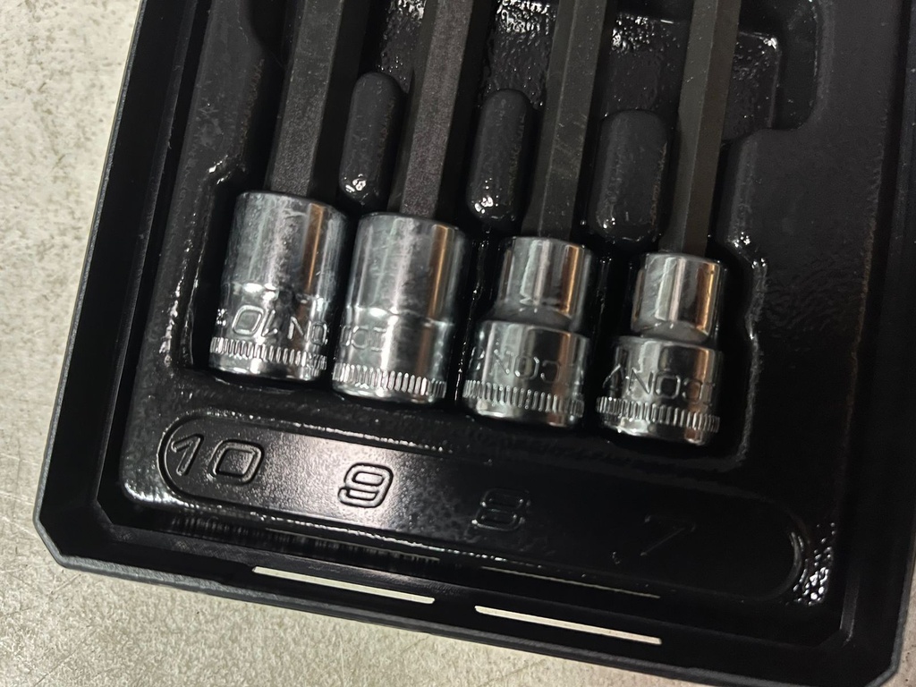 Set de 7 llaves Allen largas de 3/8 pulgadas.