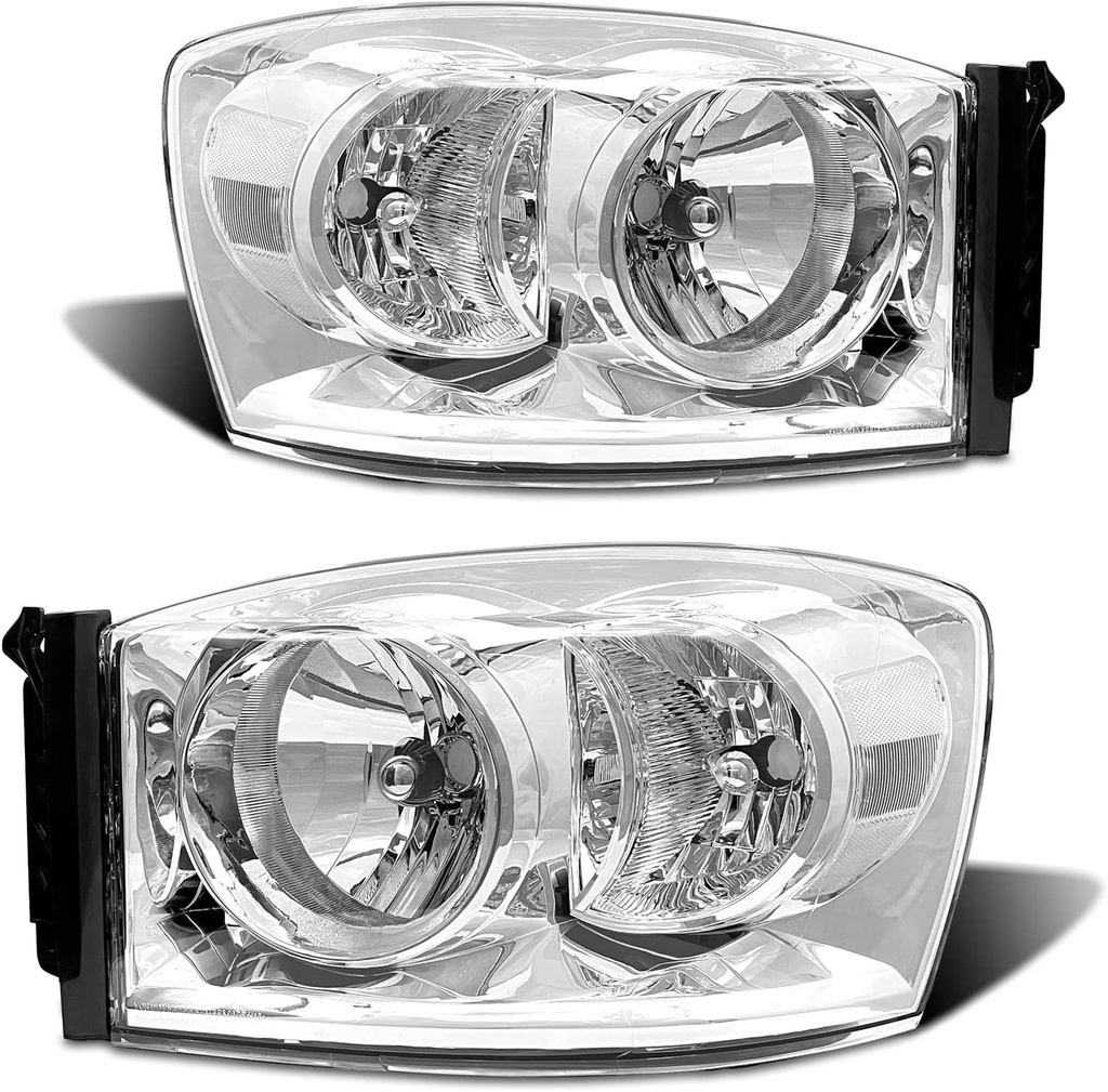 Luces Delanteras Cromadas Dodge Ram 1500 2006-2008 / Ram 2500 / 3500 2006-2009