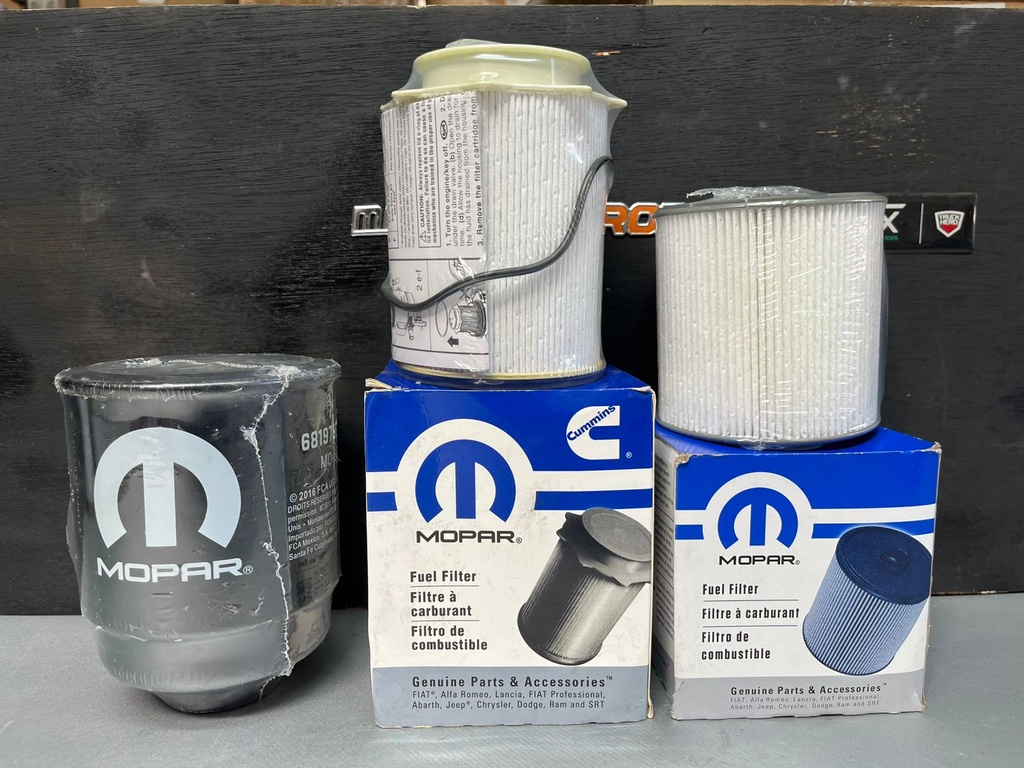 Filtros de Combustible Originales Mopar para Dodge Ram 2500 / 3500 6.7L Cummins Diesel 2019-2021.
