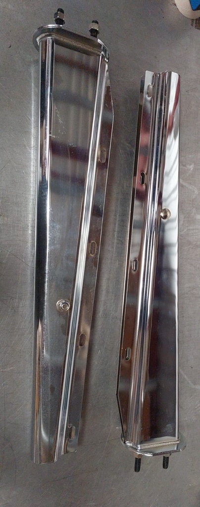 Soportes para guardabarros cromados con resorte de alta resistencia de 30" para semirremolques