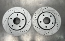 Discos Delanteros Perforados de 302mm para Dodge Caravan 2008-2011 / Grand Caravan 2008-2016 / Journey 2009-2013 / Volkswagen Routan 2009-2014.