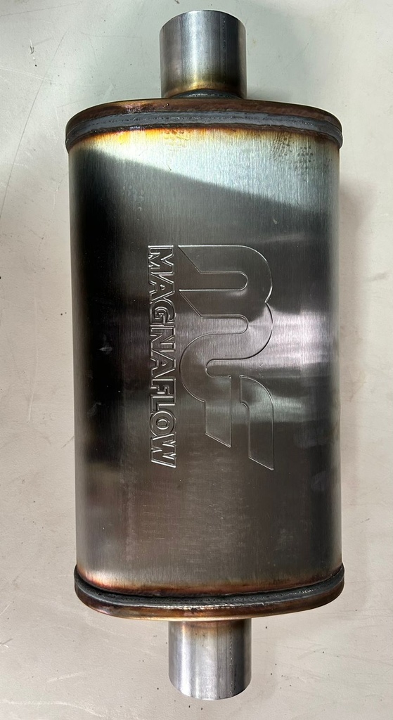 Alto flujo Magnaflow entrada y salida 2.5" 20" de largo