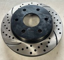 Disco delantero derecho perforado / ventilado para Chevrolet Astro 2003 al 2005 / Avalanche 1500 2002 al 2006 / Express 1500 2003 al 2008 / 2500 2003 al 2008 / Silverado 1500 1999 al 2006 / Suburban 1500 2000 al 2006 / Tahoe 2000 al 2006