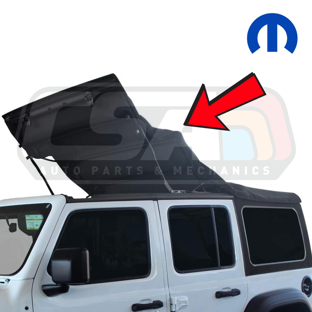 Capota Suave de sarga para Jeep Wrangler JL 4 Puertas 2018-2025.(Solo la parte señalada en la imagen)