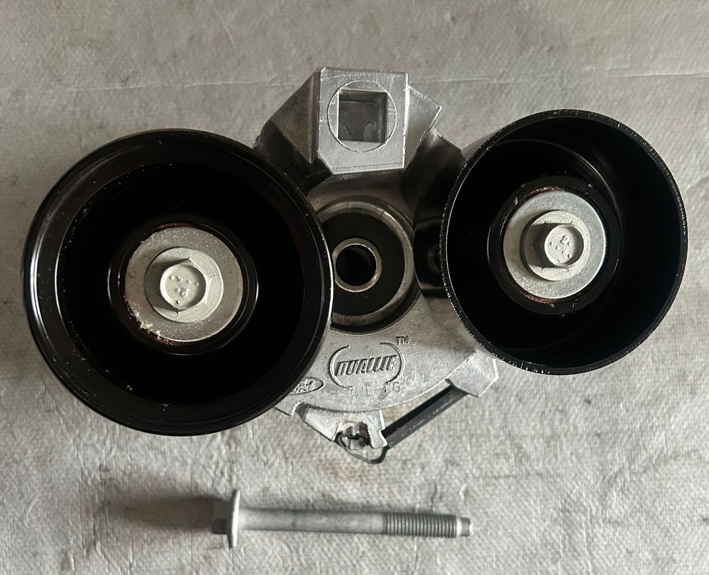Polea tensora doble para Ford 7.3L Powerstroker F250 / F350 / F450 / F550 Super Duty 1999 al 2003 / E350 1998 al 2003 / E450 2000 al 2003 / E550 2002 al 2003