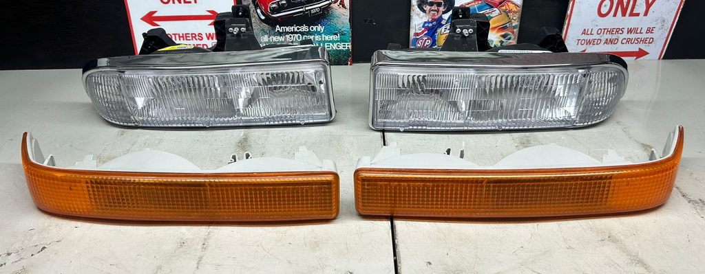 LUCES DELANT CROMADAS CHEVROLET S10/MINI BLAZER 98/05