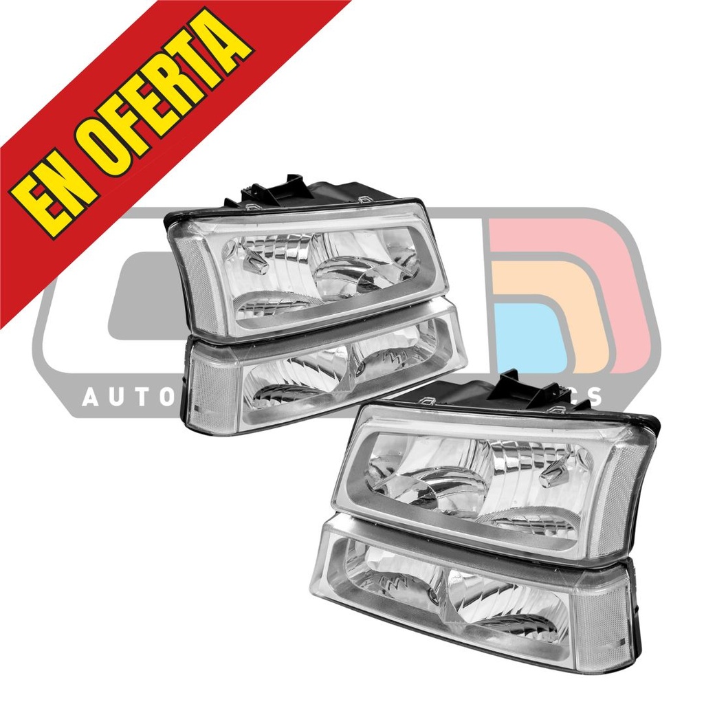 Luces Delanteras Cromadas Chevrolet Silverado/ Avalanche 03/06